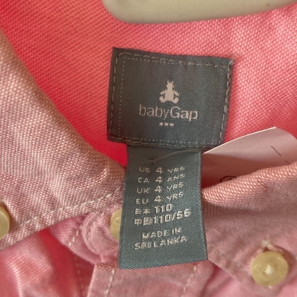 Size for babyGap, pink button up dress shirt - Picture 3 of 4